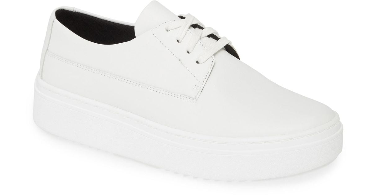 Eileen Fisher Prop Platform Sneaker in White Leather (White) | Lyst