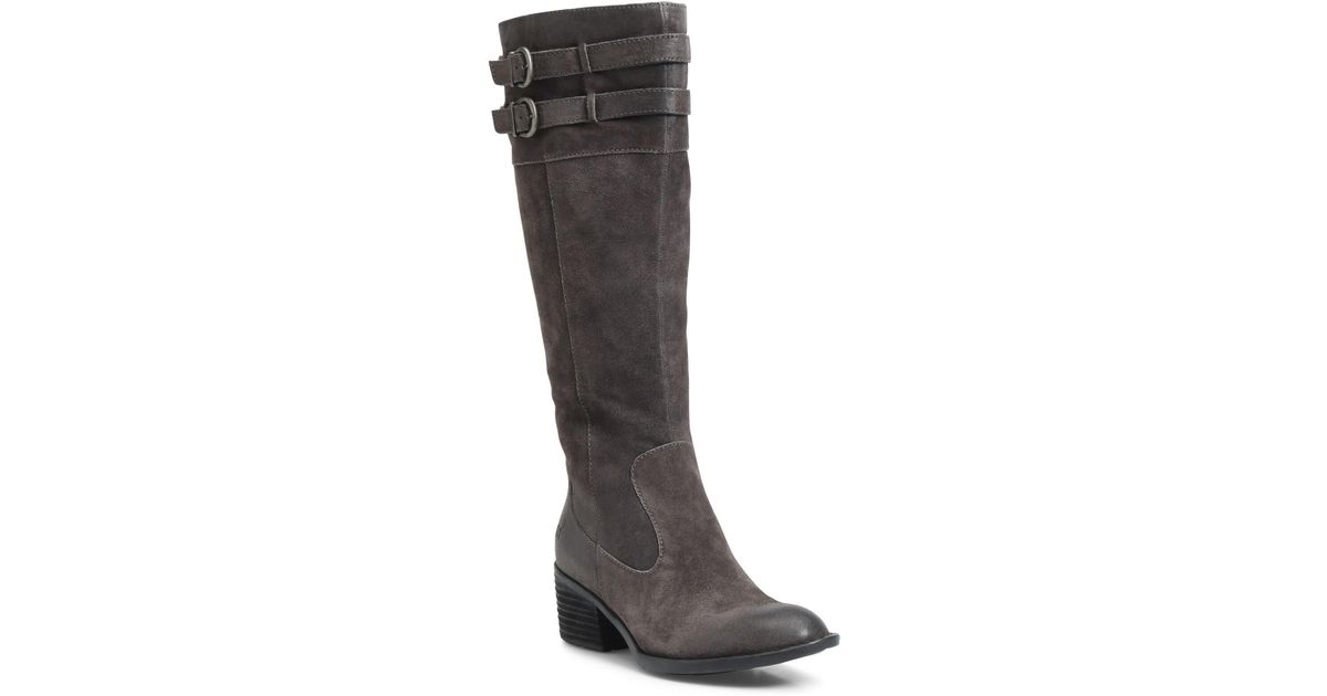 born tay block heel knee high boot