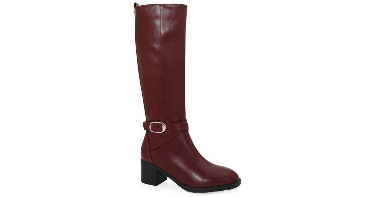 BERNESS Riding Boot in Red | Lyst