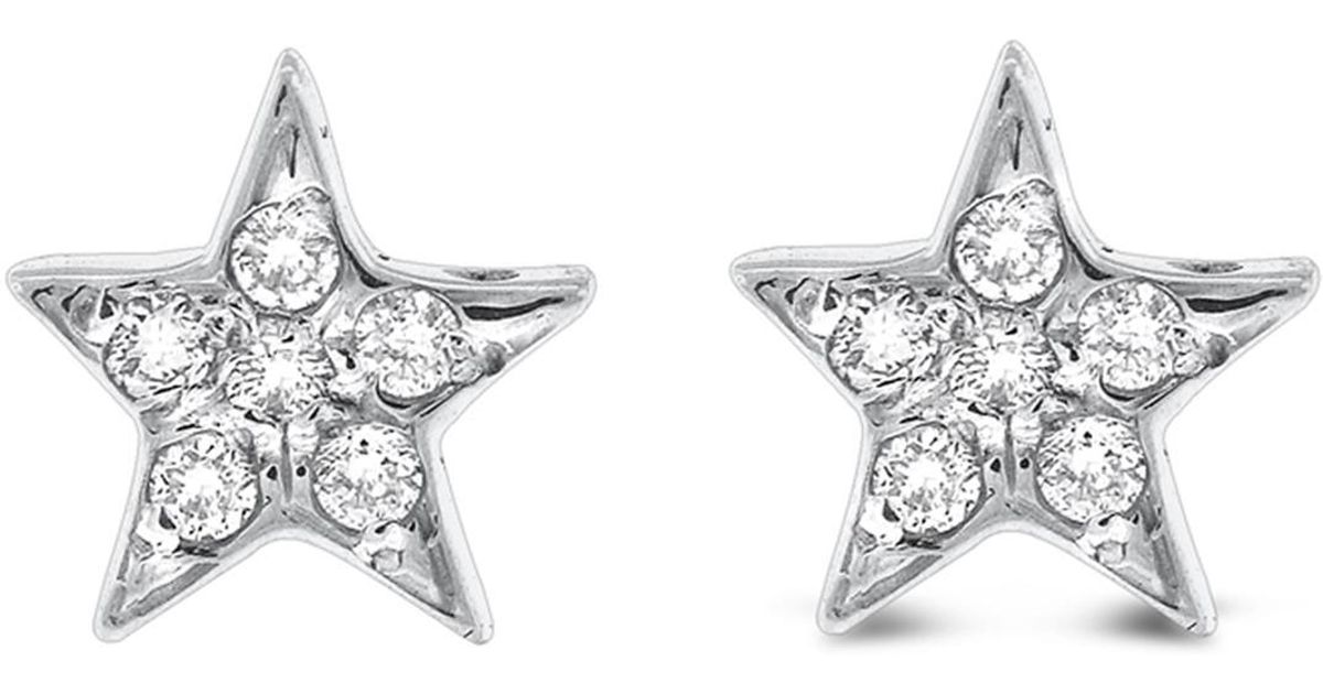 Lyst Kc Designs 14k White Gold Diamond Star Earrings 0 12 Ctw In Lyst Kc Designs 14k White Gold Diamond Star Earrings 0 12 Ctw In