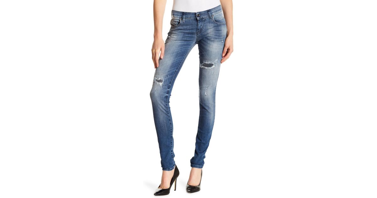 diesel grupee super slim skinny jeans