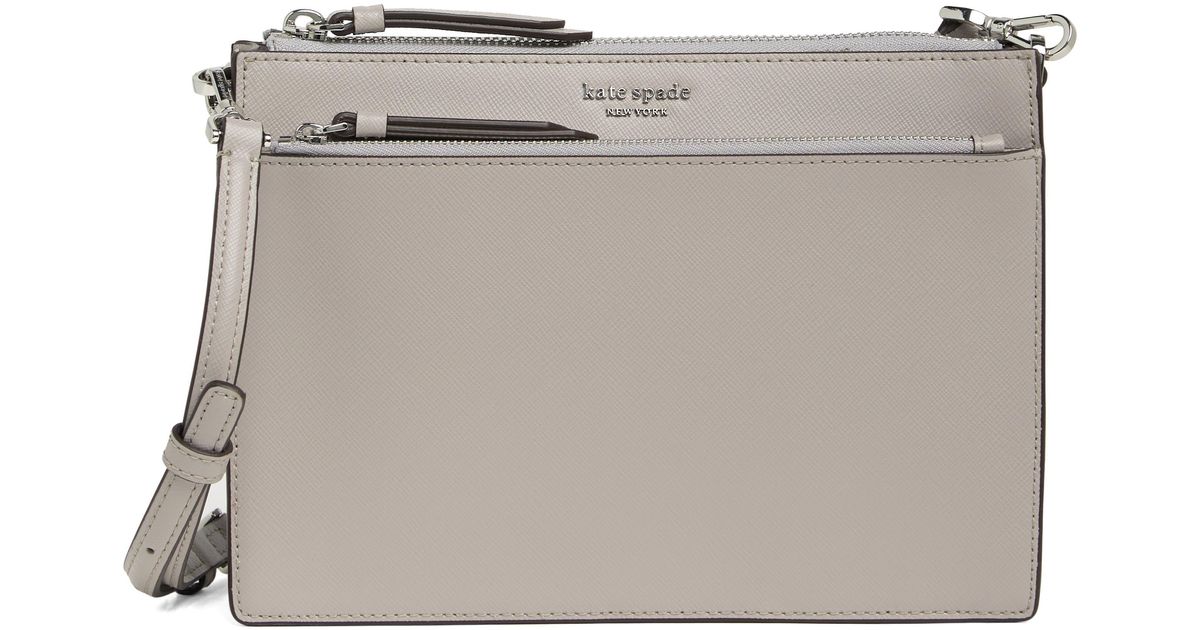 Kate Spade Cameron Zip Crossbody Bag in Gray Lyst