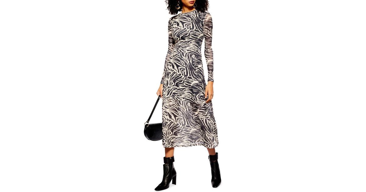 pink zebra print dress topshop