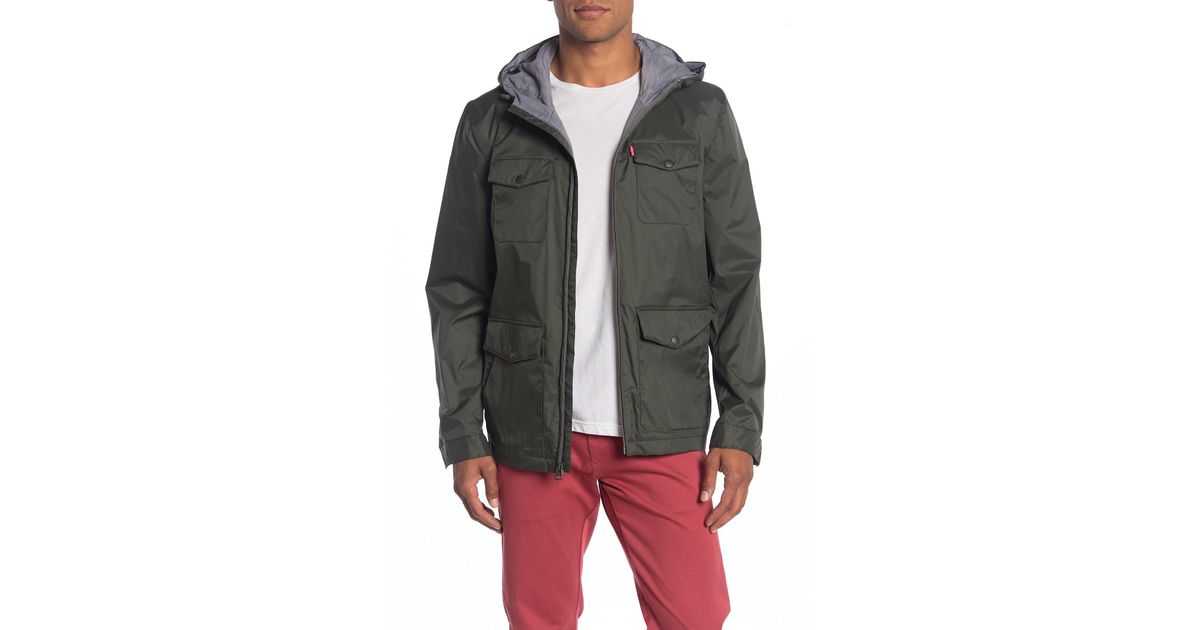 levi's nylon 4 pocket rain jacket