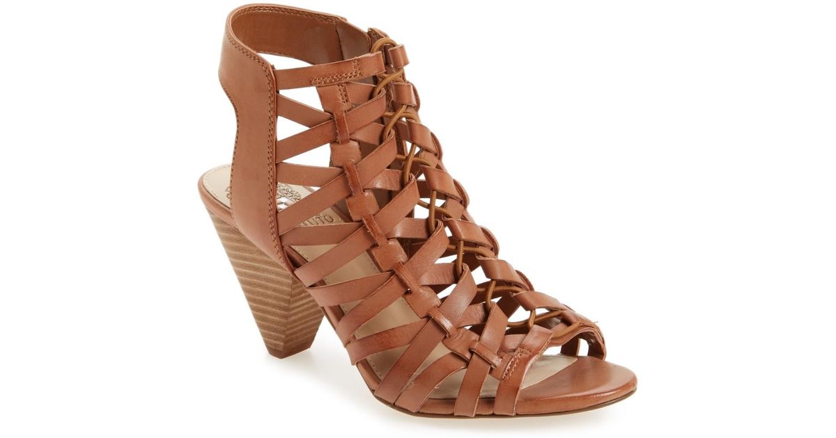 Vince Camuto Elishan Cage Sandal in Brown - Lyst