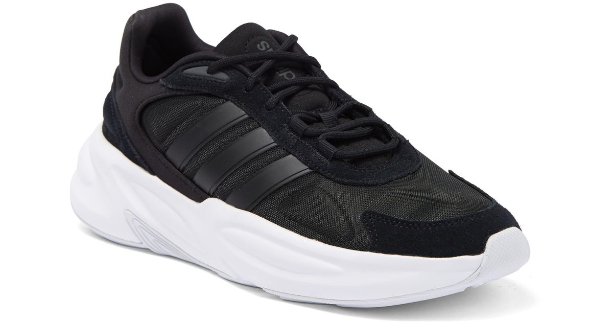 adidas Ozelle Cloudfoam Running Sneaker In Core Black /black /grey At ...