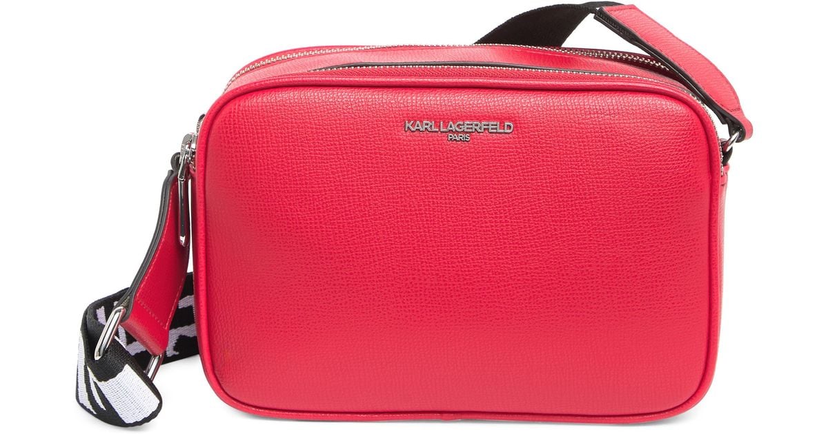 Karl Lagerfeld Maybelle Camera Crossbody Bag In Crimson At Nordstrom