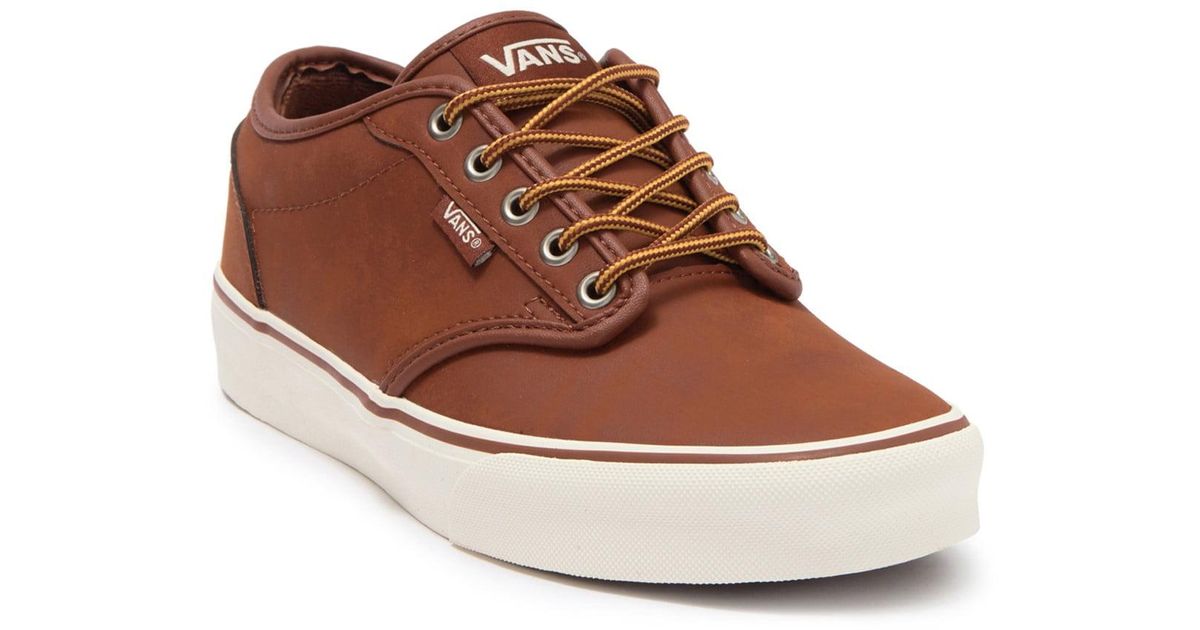 Vans Leather Atwood Sneaker in Leather b (Brown) for Men - Lyst