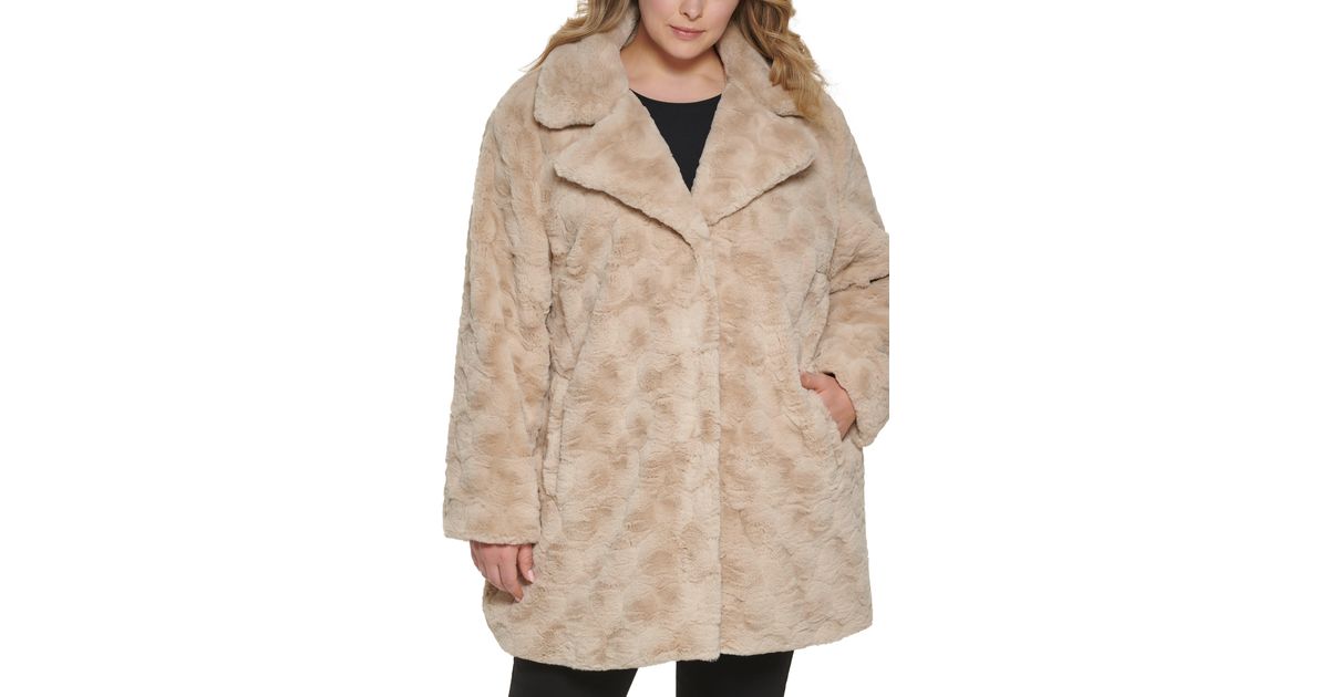 Kenneth cole faux fur coat hotsell with hood
