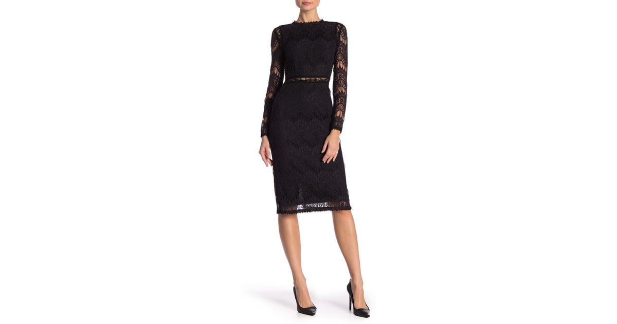 love by design lace long sleeve midi dress