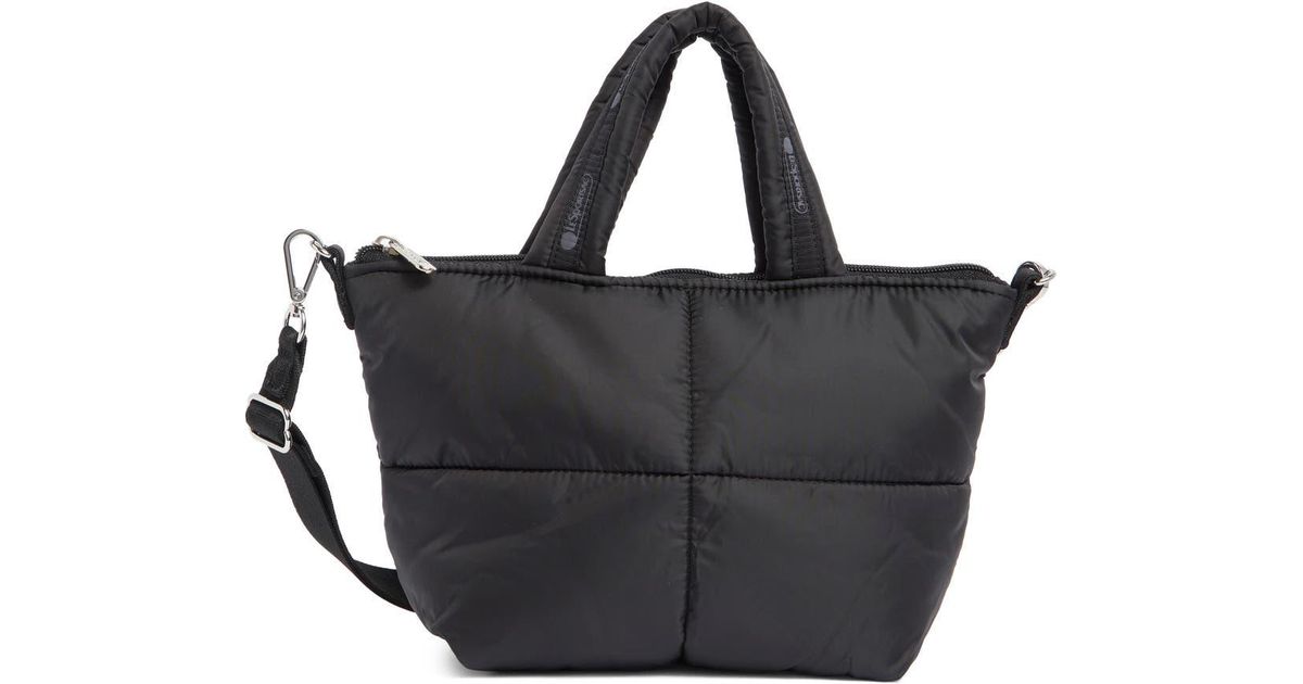 【LESPORTSAC】韓国限定★ PUFFY MINI SATCHEL 韓国限定○LeSportsac○PINA COLADA PUFFYミニサッチェル○黒