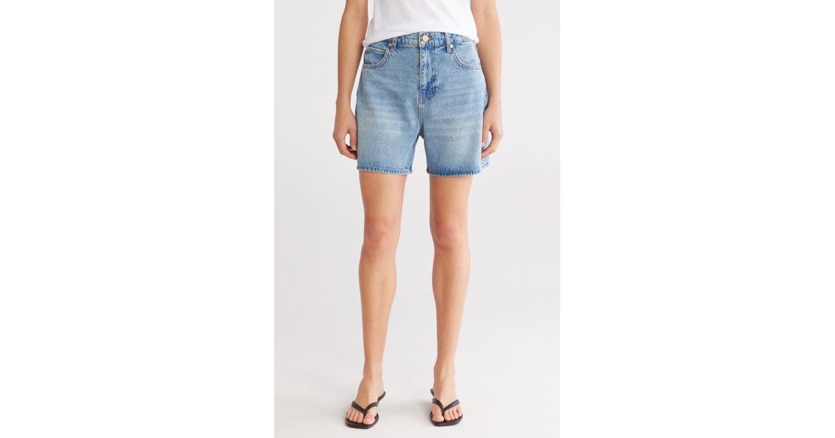 Short Frame FRAME The Easy Denim Shorts in Blue | Lyst