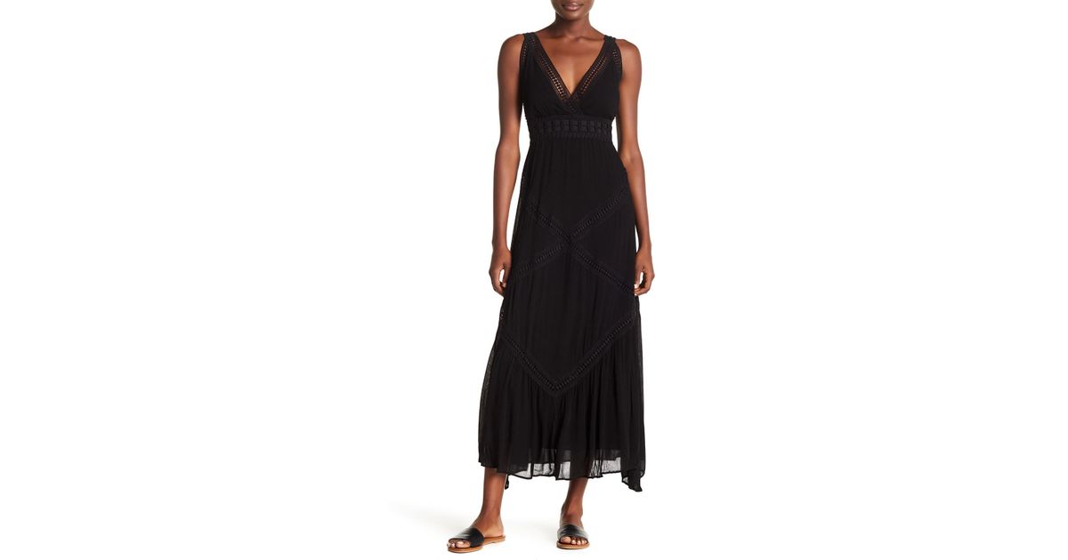 max studio crochet lace maxi dress