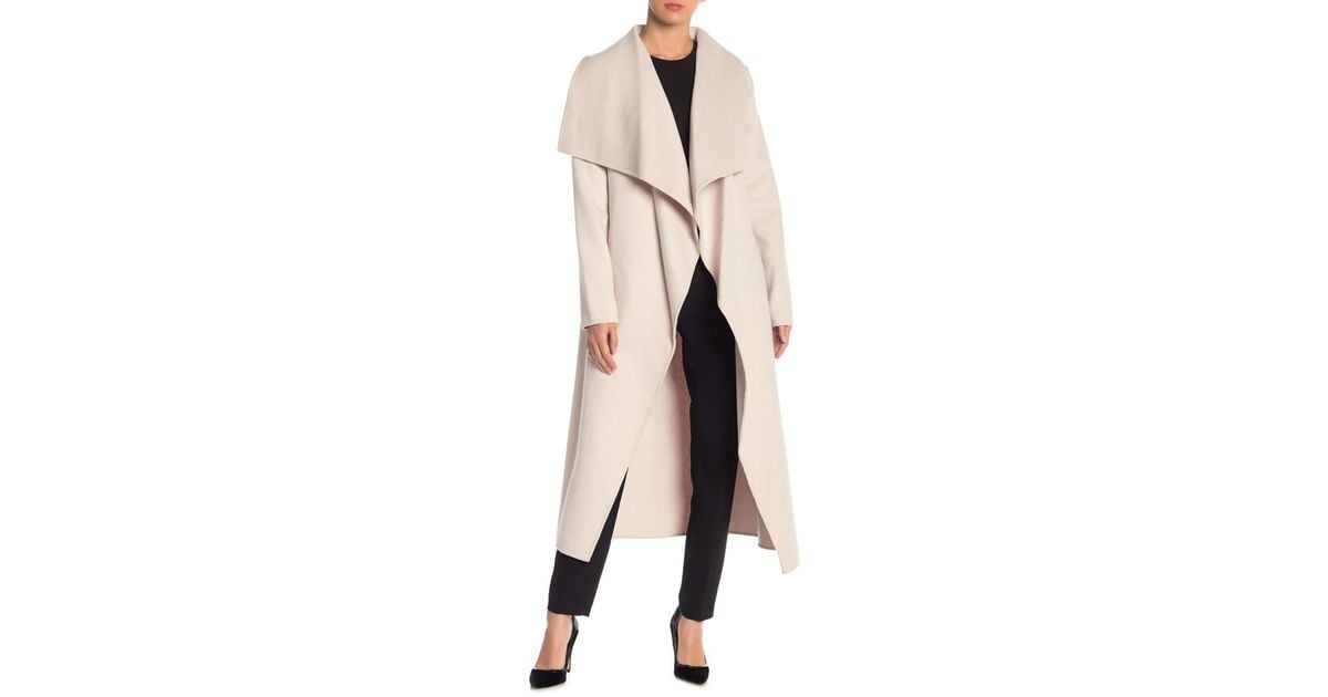 bcbg belted wrap coat