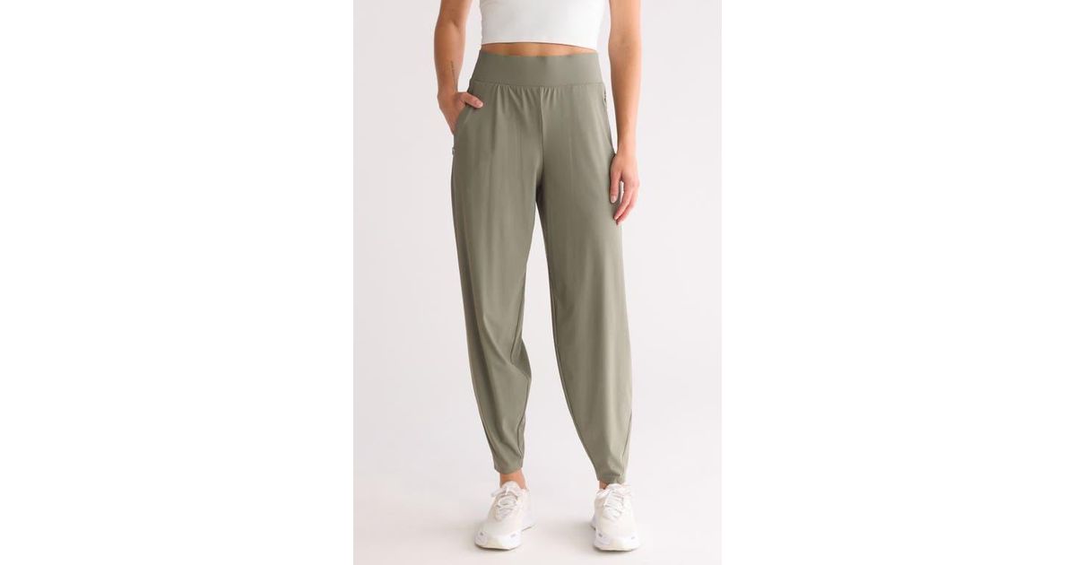 90 Degrees Warp X Total Eclipse High Waist Joggers in Green Lyst
