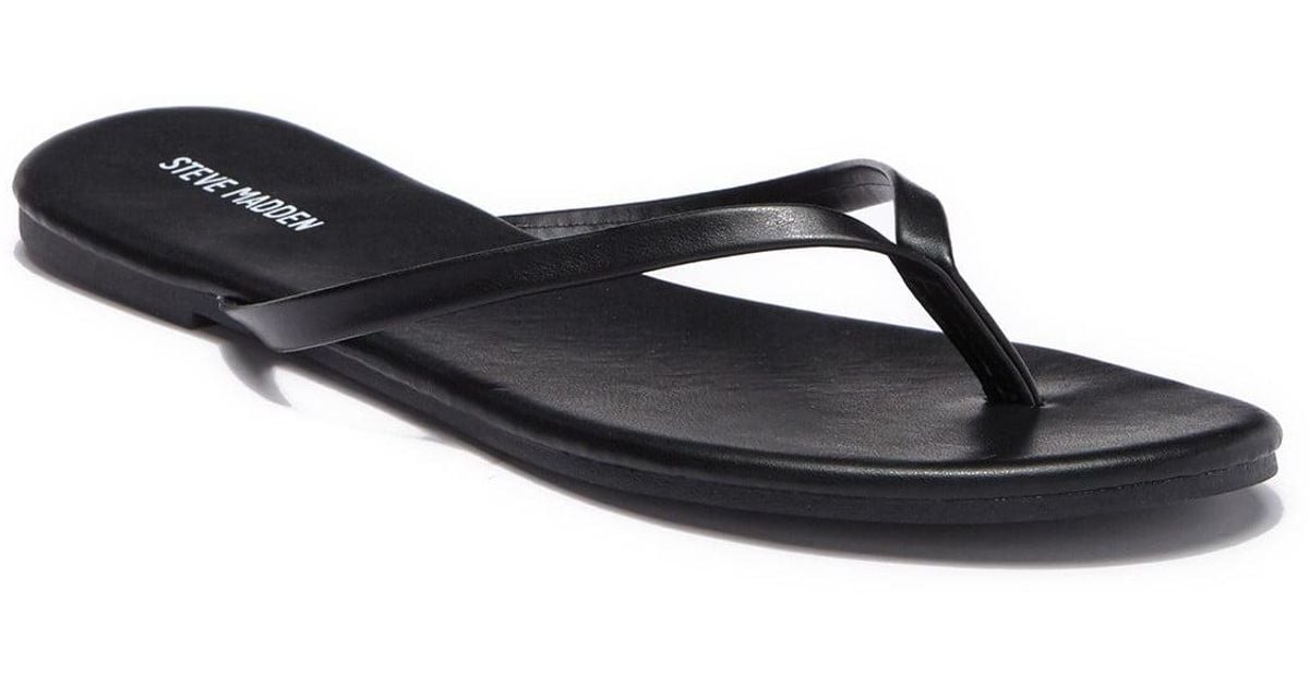 Steve Madden Tay Flip Flop in Black | Lyst