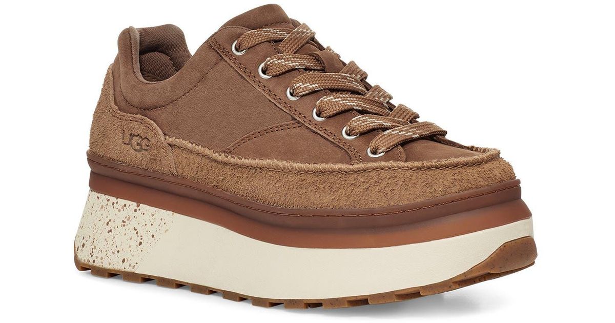 UGG Marin Platform Sneaker In Chestnut Leather At Nordstrom Rack in