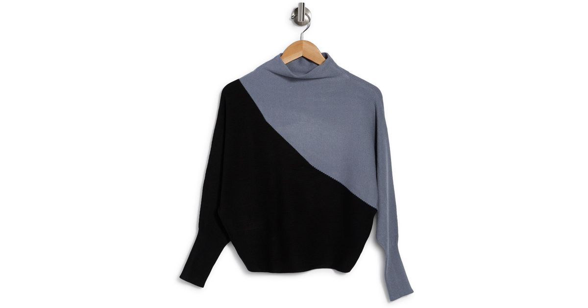 T Tahari Diagonal Color Block Dolman 