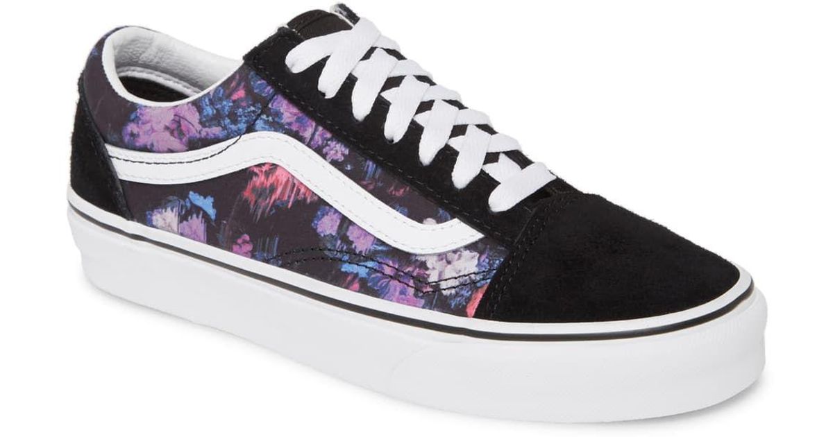 ua old skool lux floral sneaker