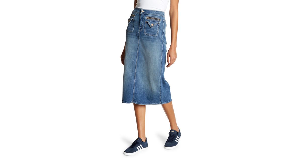 mother denim midi skirt