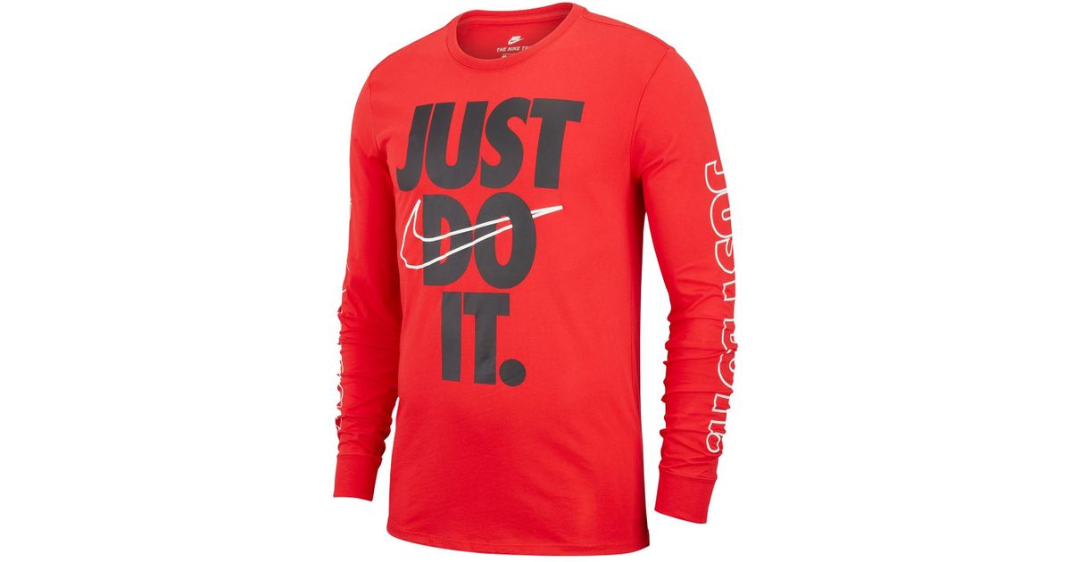 red nike just do it shirt