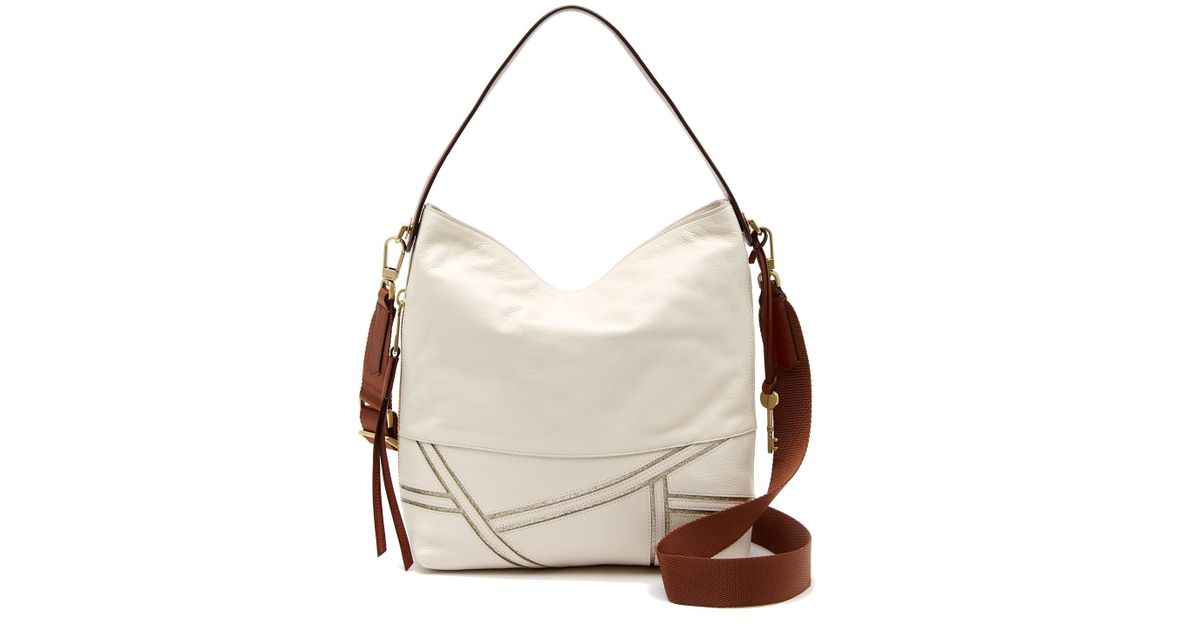 Lyst Fossil Maya Small Leather Hobo Bag