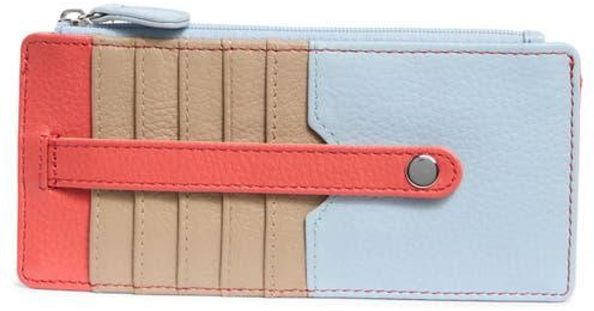 MUNDI SMALL LEATHER GOODS Slim Organizer Card Case in Red | Lyst