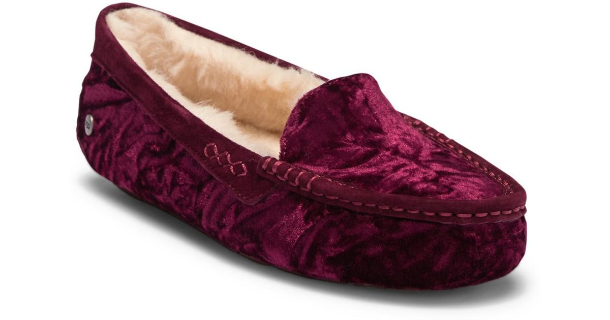 ansley crushed velvet moccasin slipper
