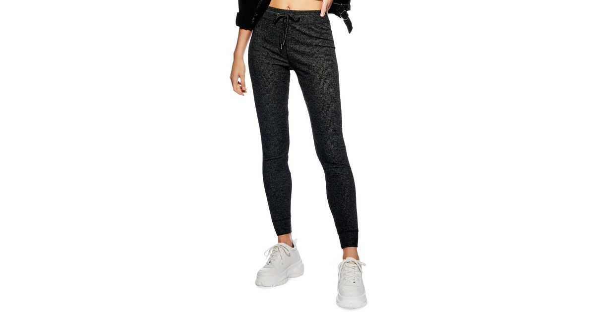 topshop ribbed skinny joggers