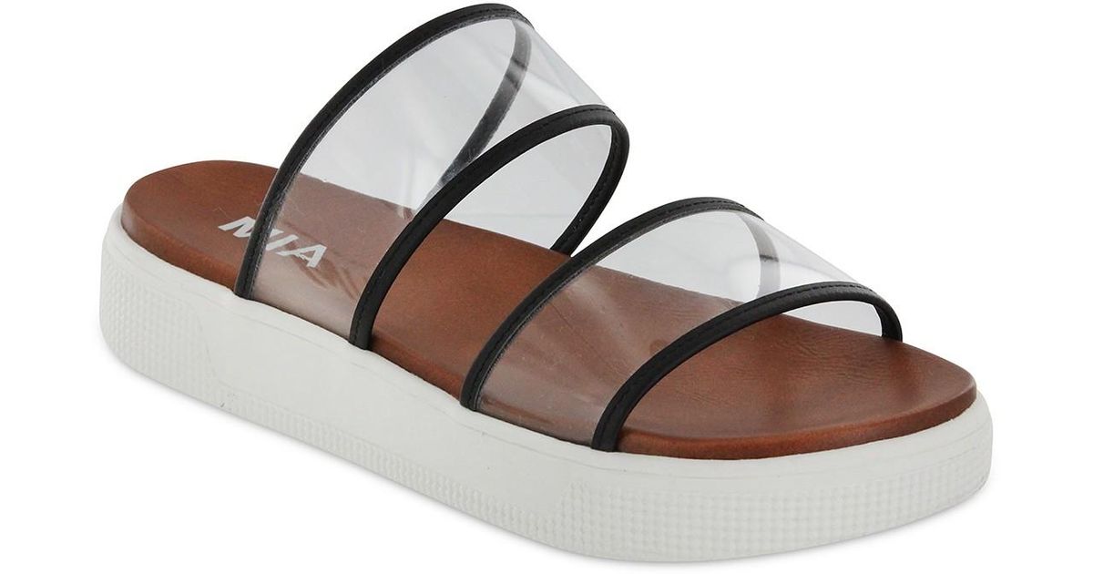 mia jessabelle platform slide sandal