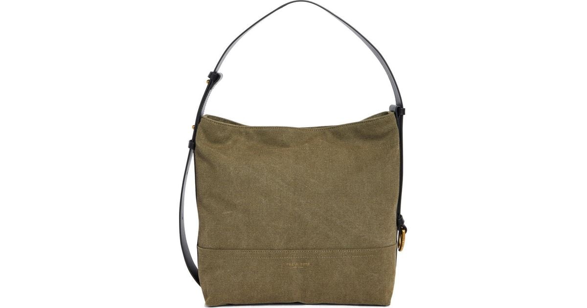 Rag & Bone Clinton Canvas Bucket Bag in Green | Lyst