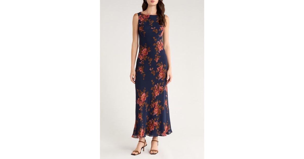 Reformation Prescott Floral Dress in Blue | Lyst
