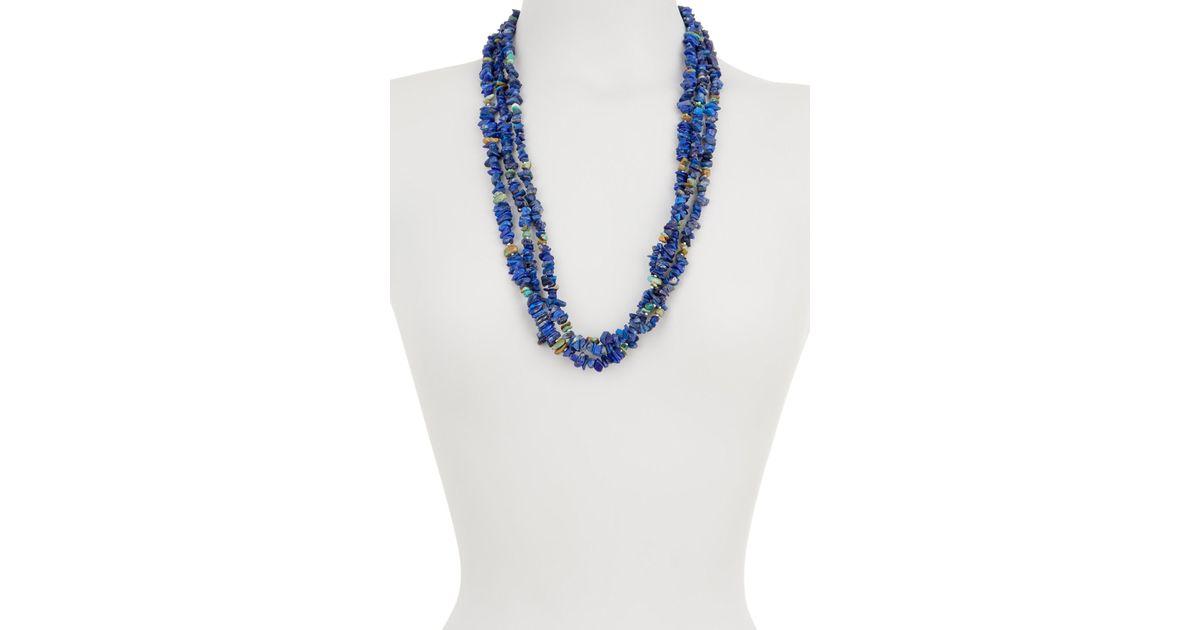 Download Peyote Bird Lapis & Turquoise Layered Necklace in Blue - Lyst