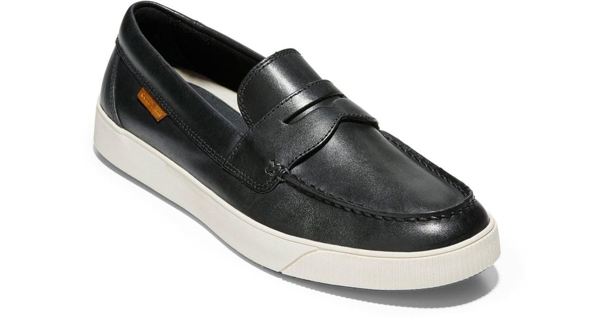 Cole Haan Leather Nantucket 2.0 Penny Loafer in Black for Men | Lyst