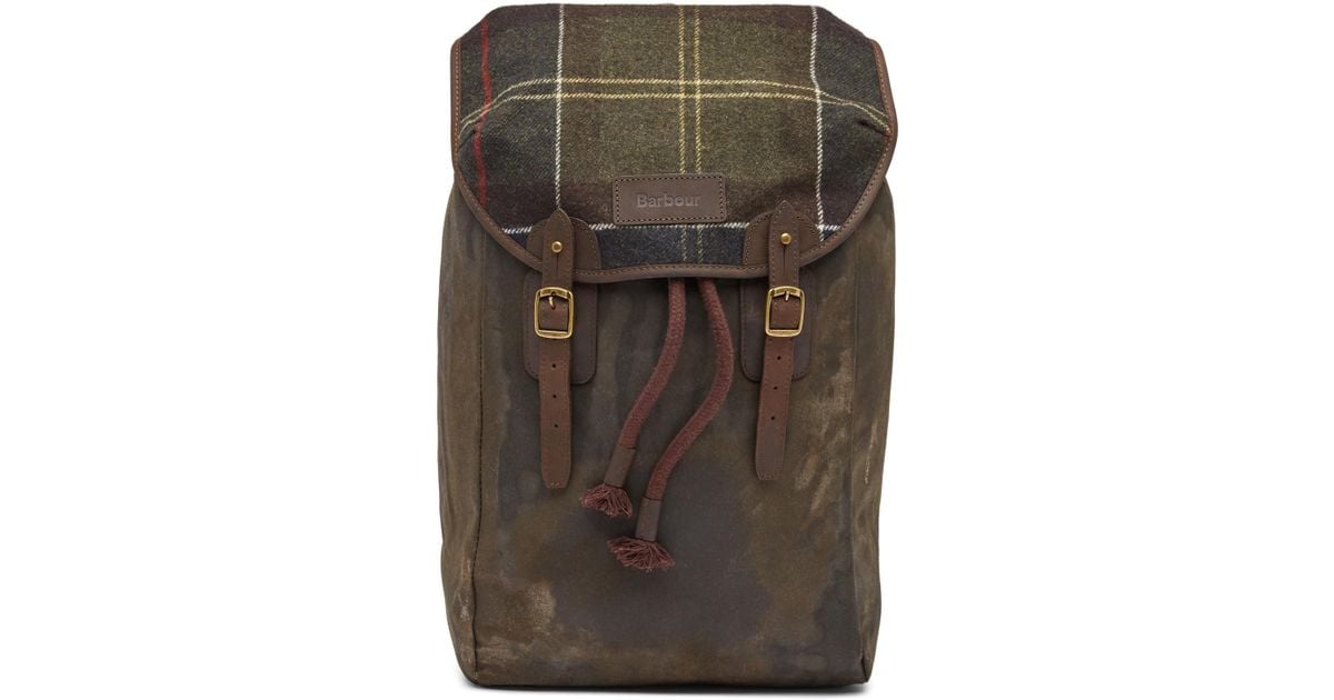 barbour tartan backpack