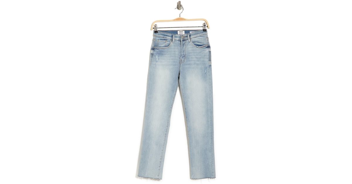 Kensie High Waist Slim Straight Leg Jeans In Pace W/dest At Nordstrom Rack  in Blue | Lyst