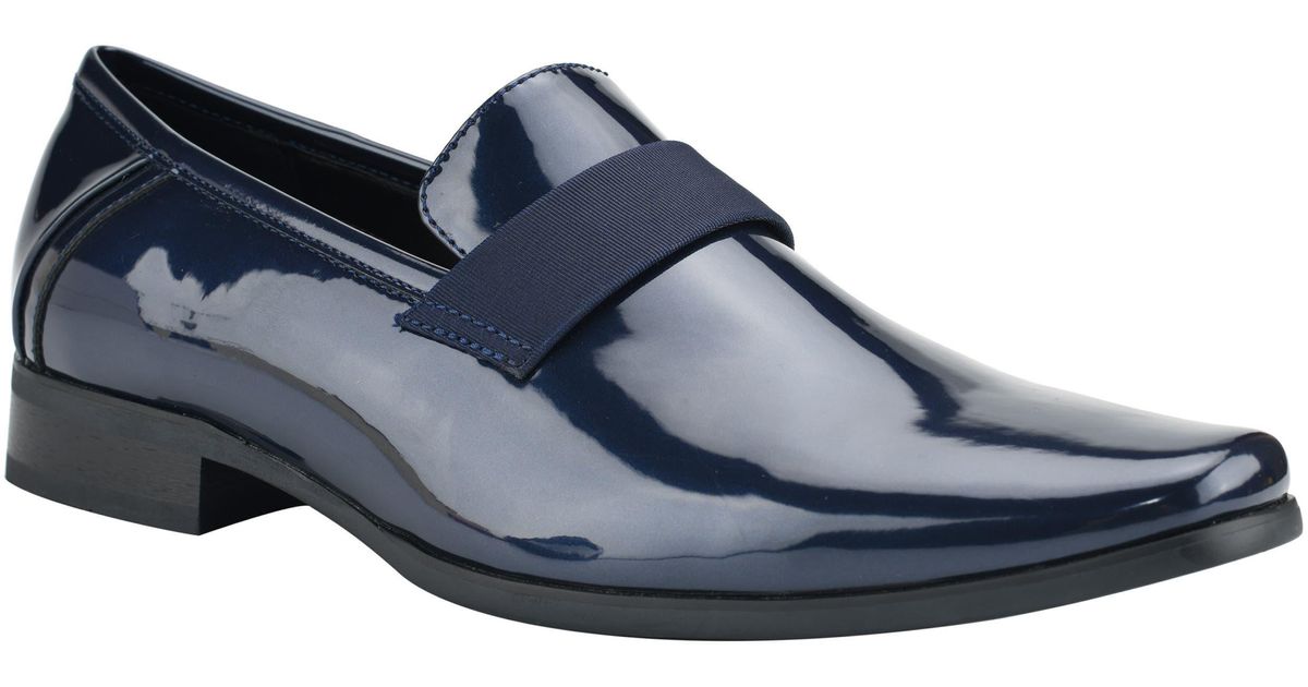 calvin klein bernard patent loafers