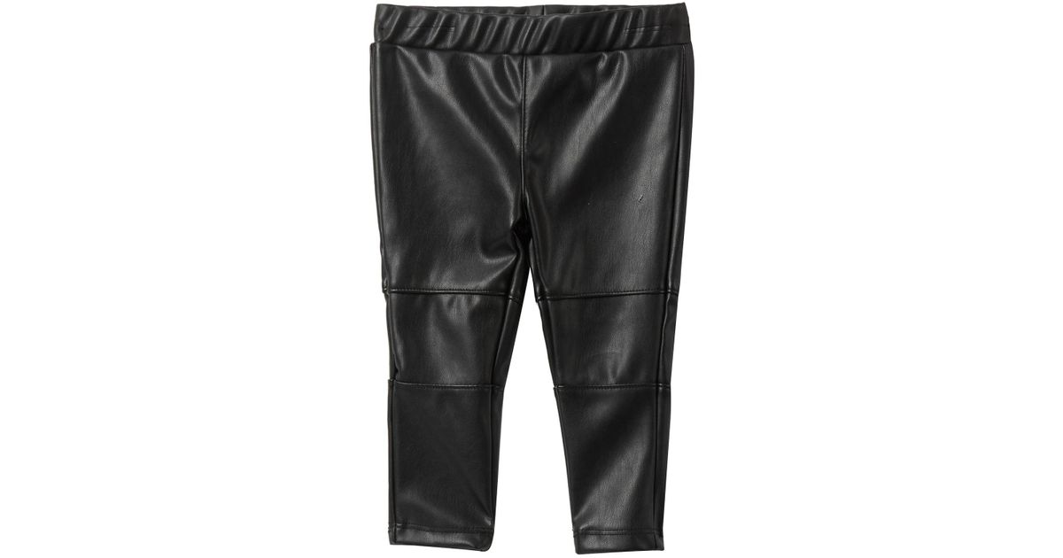 baby girl faux leather leggings