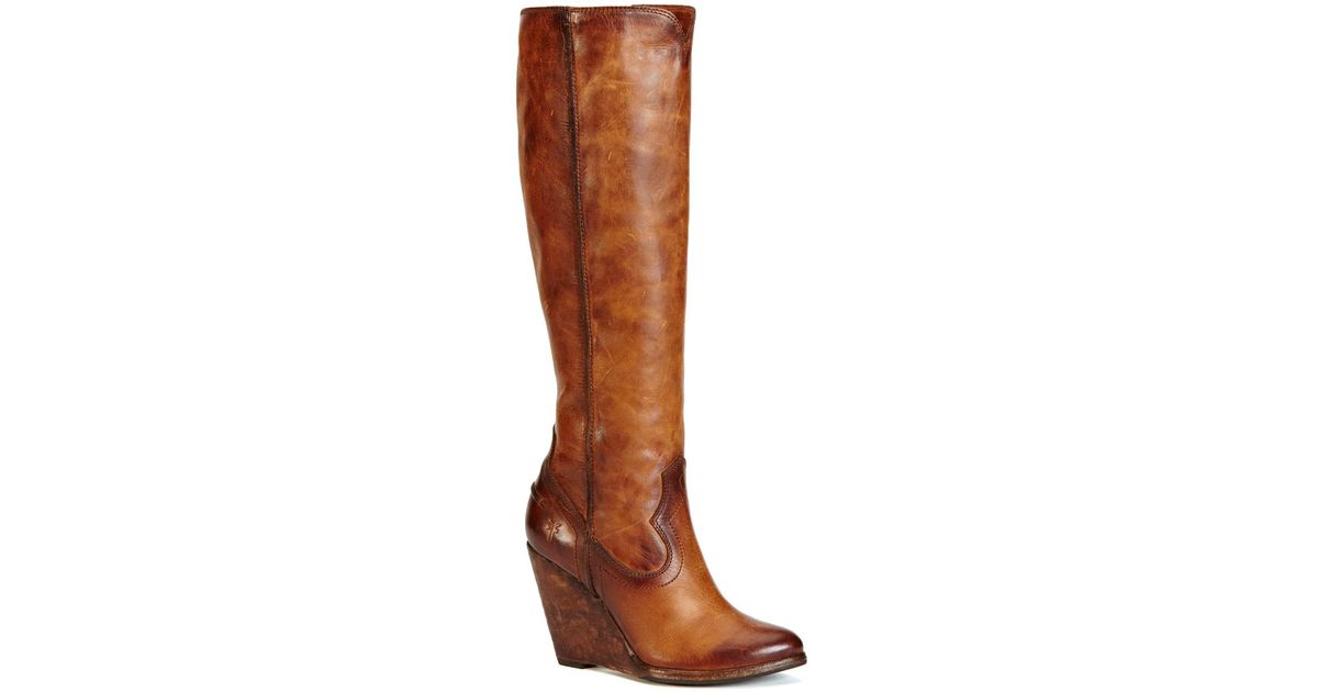 frye cece wedge boots