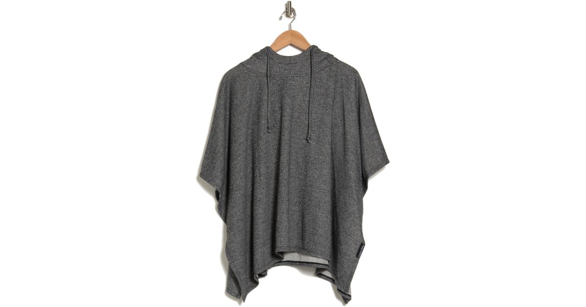 Calvin Klein Terry Hooded Poncho in Gray for Men | Lyst