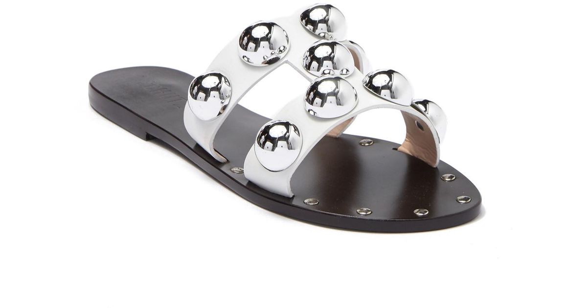 schutz benedita studded sandals