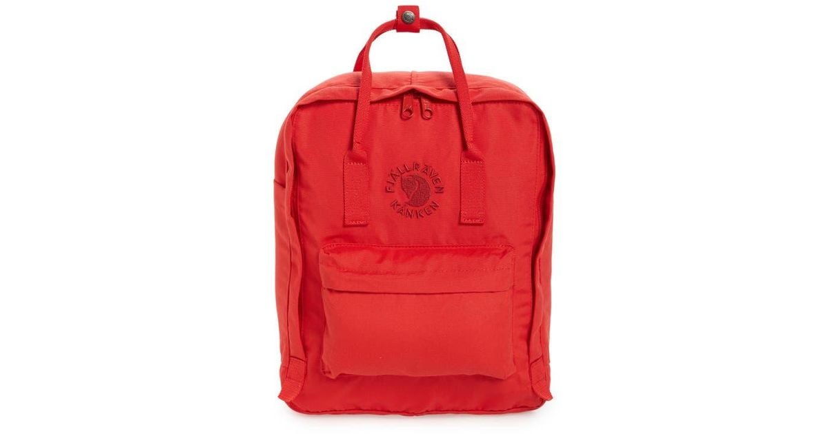 Fjallraven Re-Kånken Water Resistant Backpack in Red Lyst