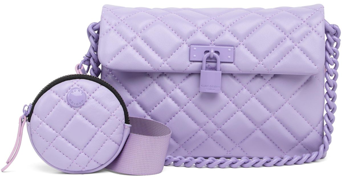 Kurt Geiger Brixton Lock Crossbody Bag In Light/pastel Purple At