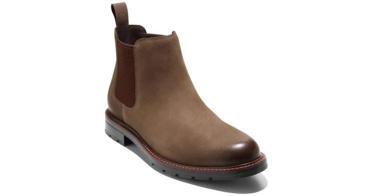 Cole Haan Grand Ambition Men’s Chelsea Boots in Truffle Nubuck Cole Haan - Mens Chamberlin Grand Chelsea Boots – Dress Code main image 4