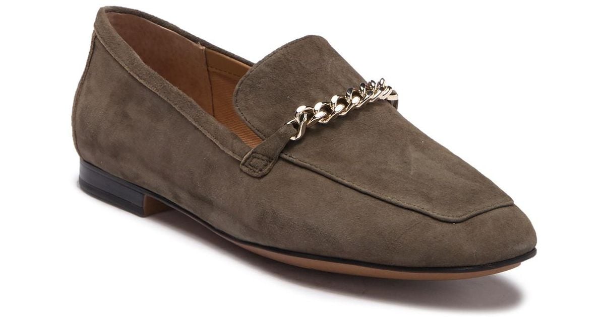 franco sarto dana suede chain loafer