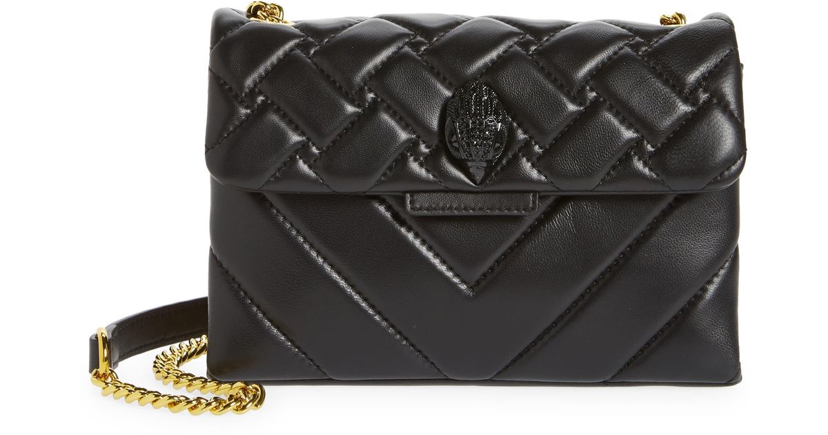 Kurt Geiger Medium Leather Kensington Crossbody Bag In Charcoal At Nordstrom Rack in Gray Lyst