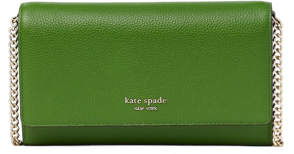 kate spade new york studded saffiano leather wallet on a chain