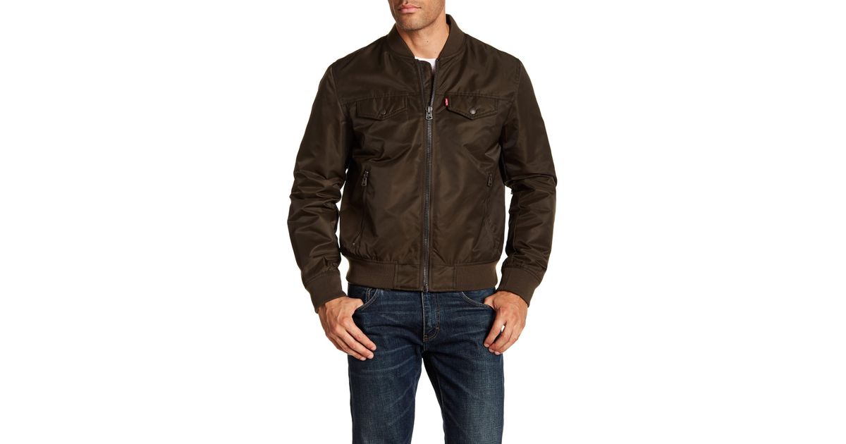 levi's flight satin bomber jacket