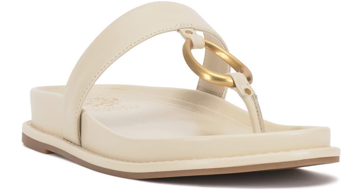 Vince Camuto Genri Flip Flop in Metallic | Lyst
