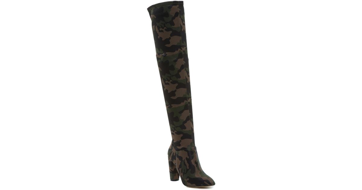 camouflage thigh high boots aldo